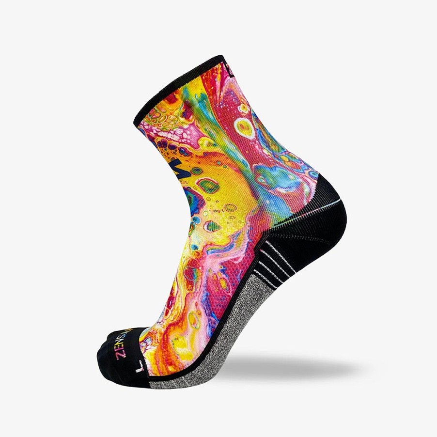 Men Zensah | Abstract Art Socks (Mini-Crew) Multi