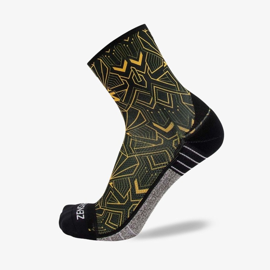 Men Zensah | Roaring 20S Socks (Mini-Crew) Black