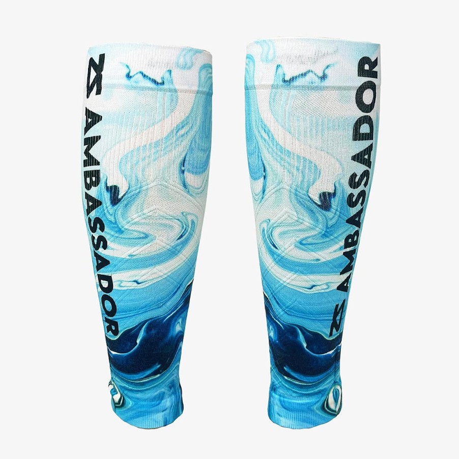 Men Zensah | 2023 Zs Ambassador Compression Leg Sleeves Blues