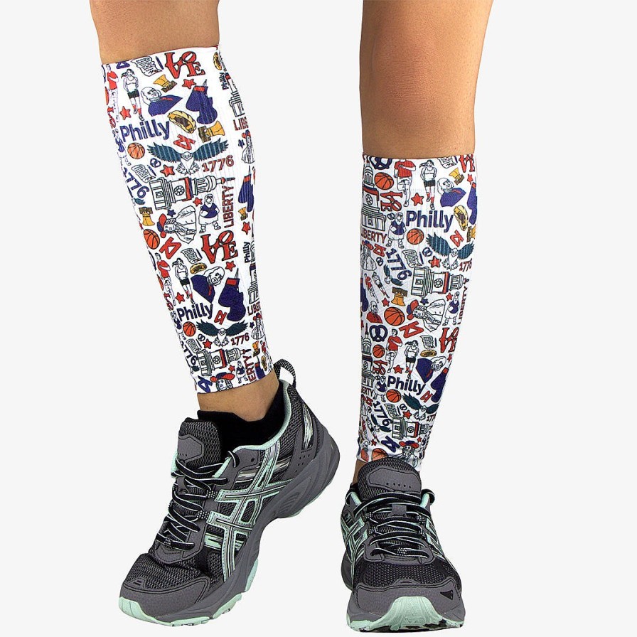 Limited Edition Zensah | Philadelphia Compression Leg Sleeves White