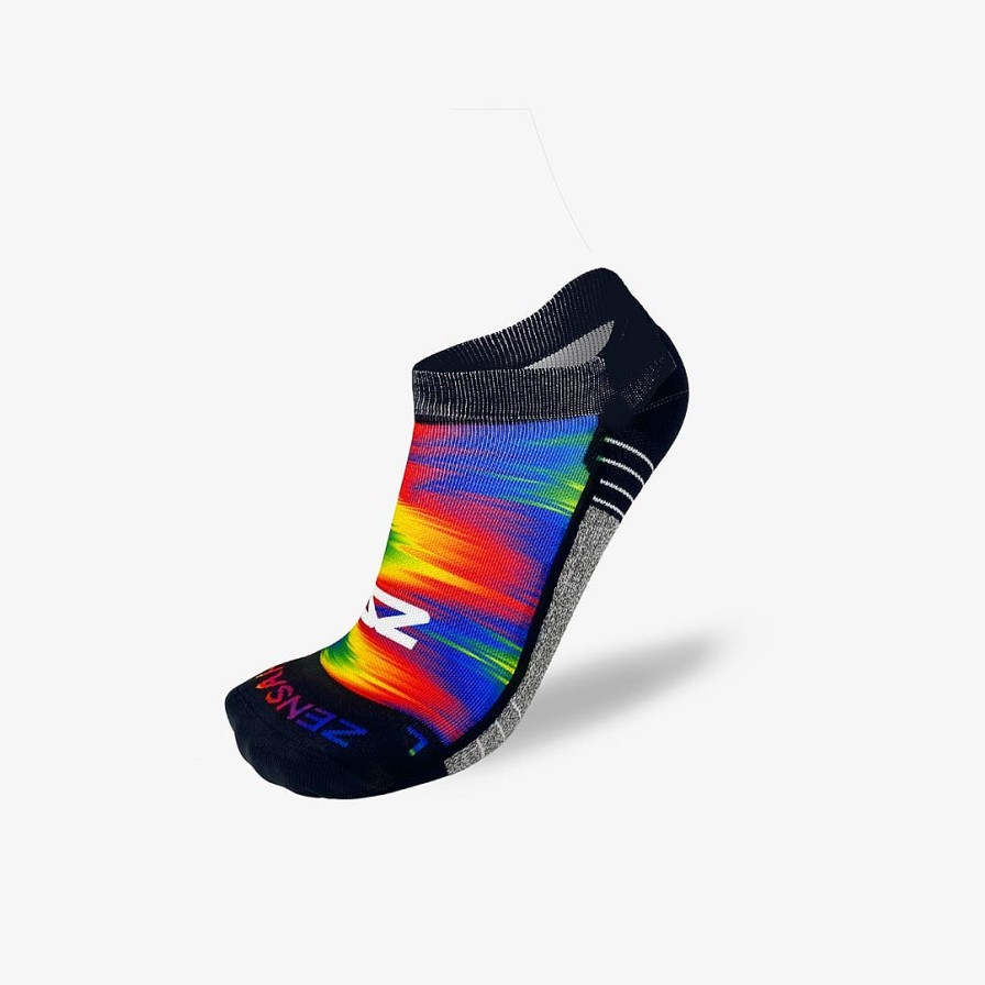 Limited Edition Zensah | Rainbow Gradient Running Socks (No Show) Multi