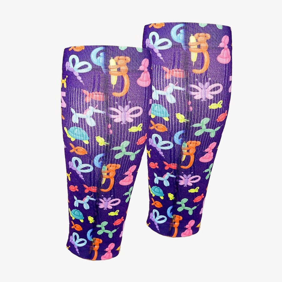 Limited Edition Zensah | Balloon Animals Compression Leg Sleeves Purple