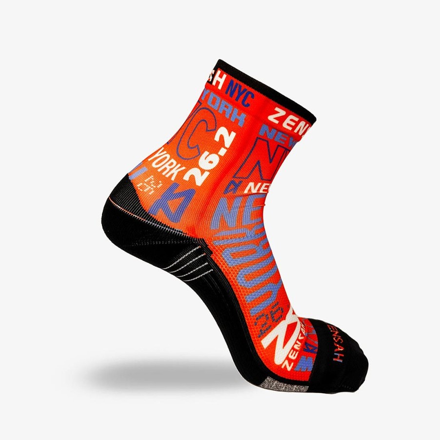 Limited Edition Zensah | Busy New York Socks (Mini-Crew) Russet Orange