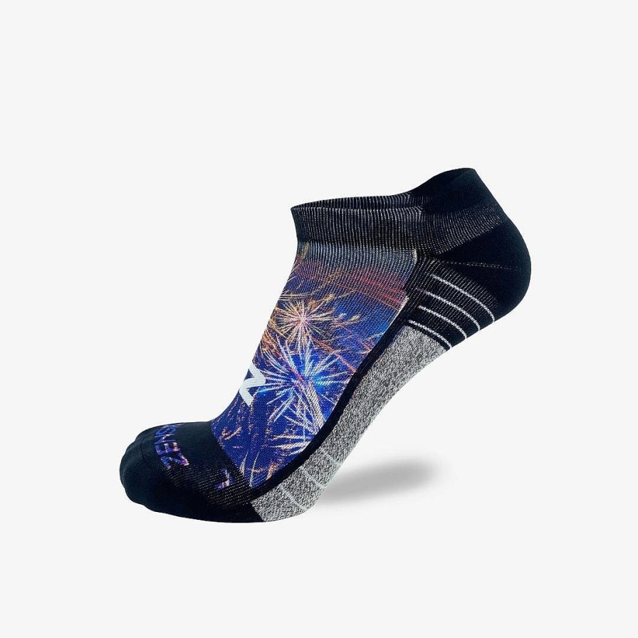 Limited Edition Zensah | Fireworks Running Socks (No Show) Navy