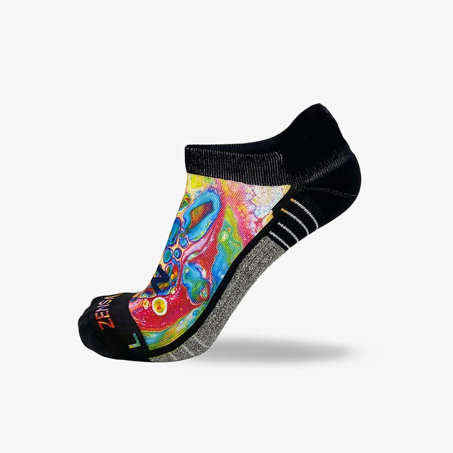 Limited Edition Zensah | Abstract Art Running Socks (No Show) Multi