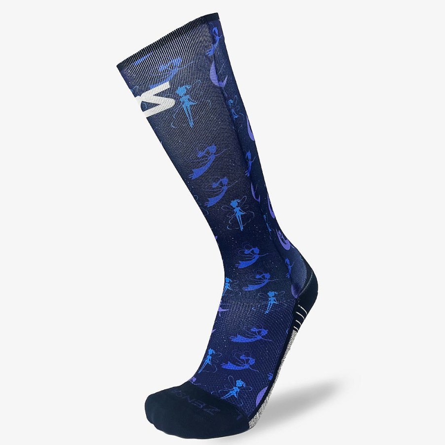 Men Zensah | Fairy Princesses Compression Socks (Knee-High) Navy