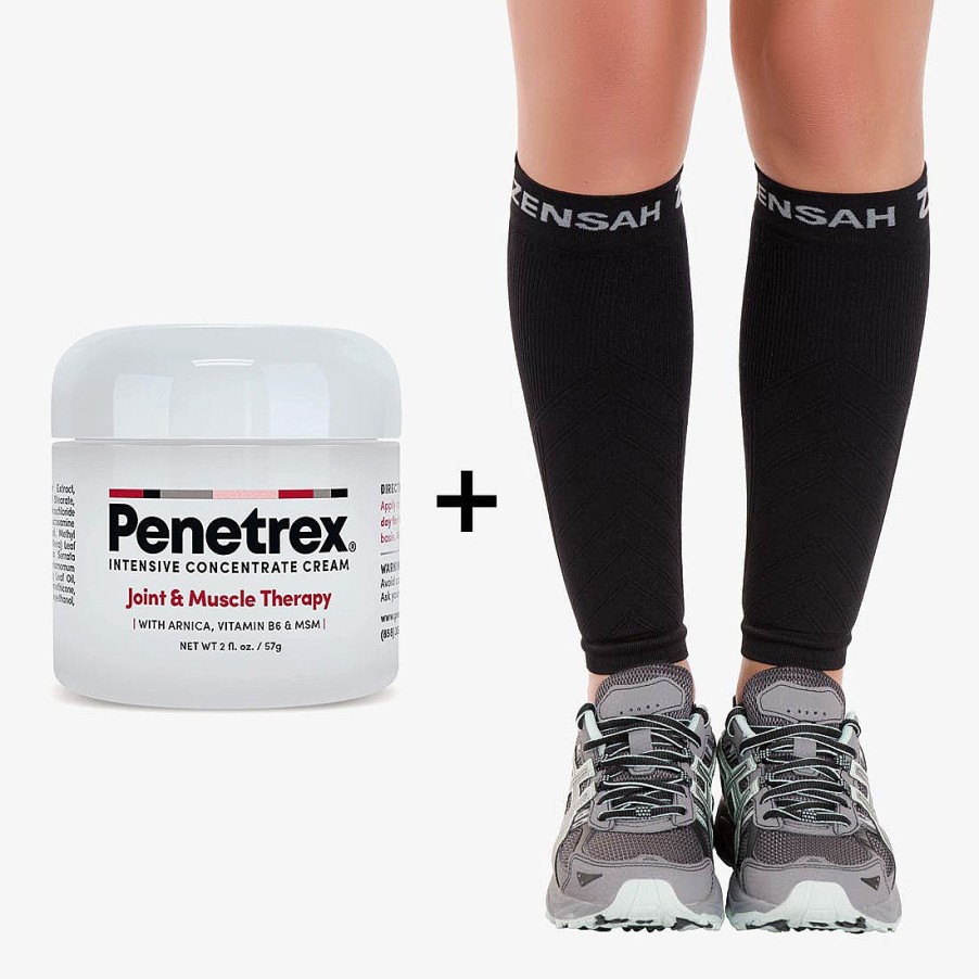 Men Zensah | Bundle: Penetrex 2 Oz (1) & Compression Leg Sleeves Black