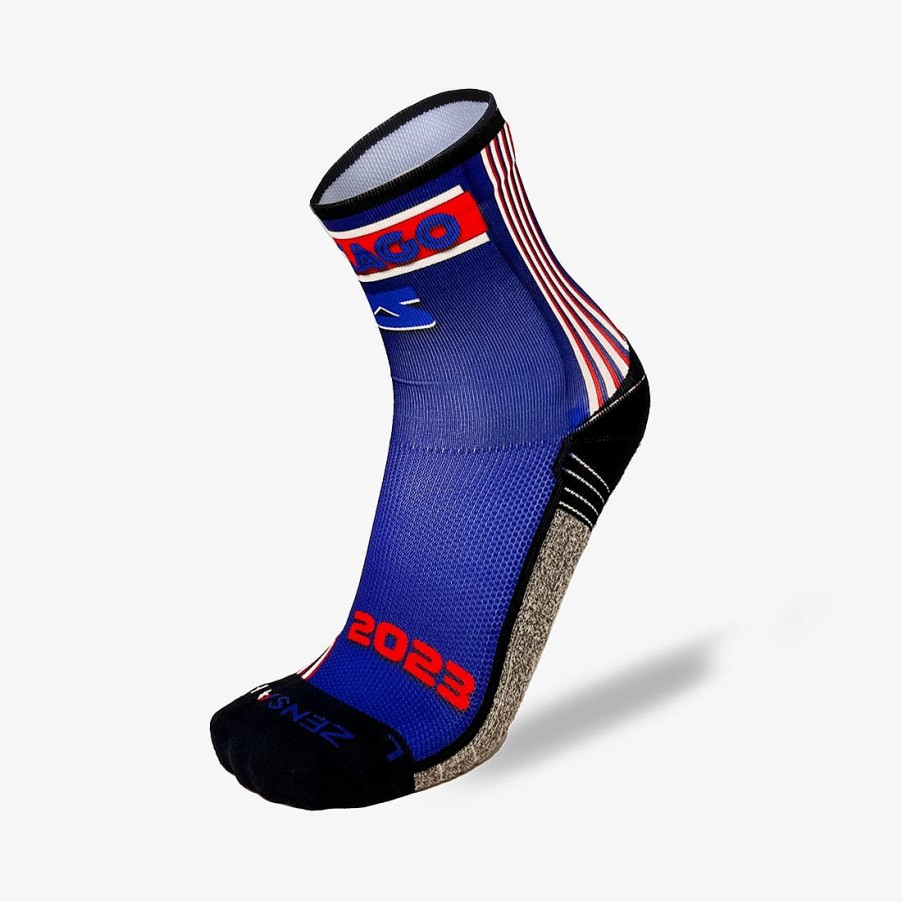 Men Zensah | Old School Chicago Socks (Mini-Crew) Navy