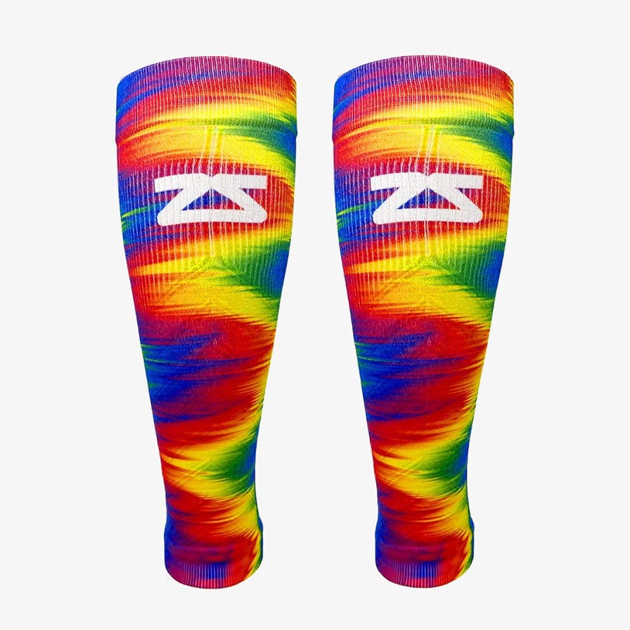 Limited Edition Zensah | Rainbow Gradient Compression Leg Sleeves Multi