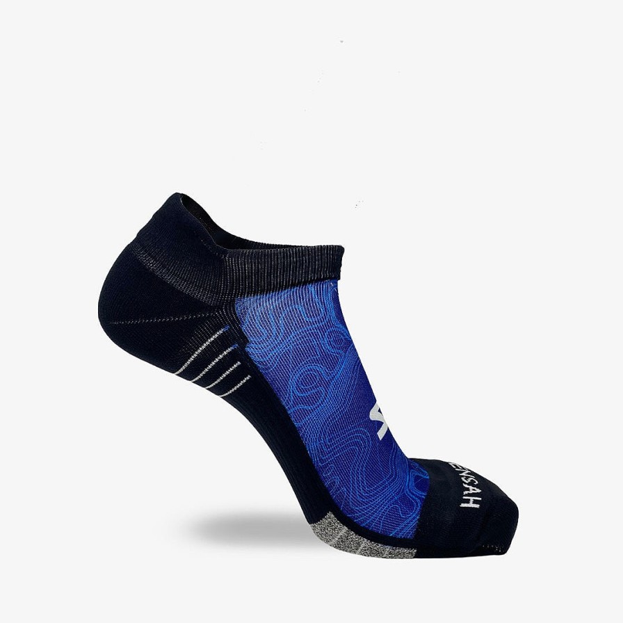 Limited Edition Zensah | Topo Trail Running Socks (No Show) Sporty Blue