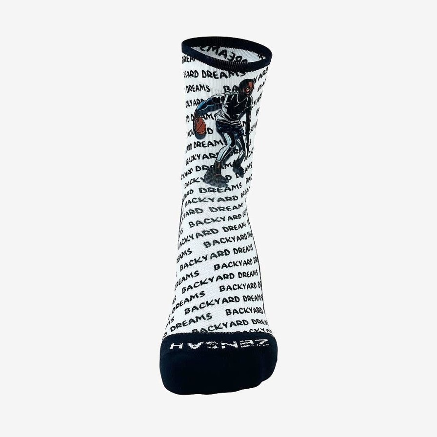 Limited Edition Zensah | Justin Holiday Backyard Dreams Socks (Mini-Crew) White