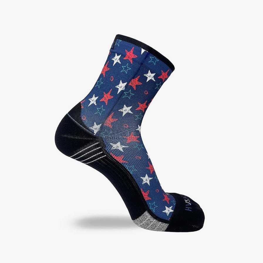 Men Zensah | Illustrated Stars Socks (Mini-Crew) Navy