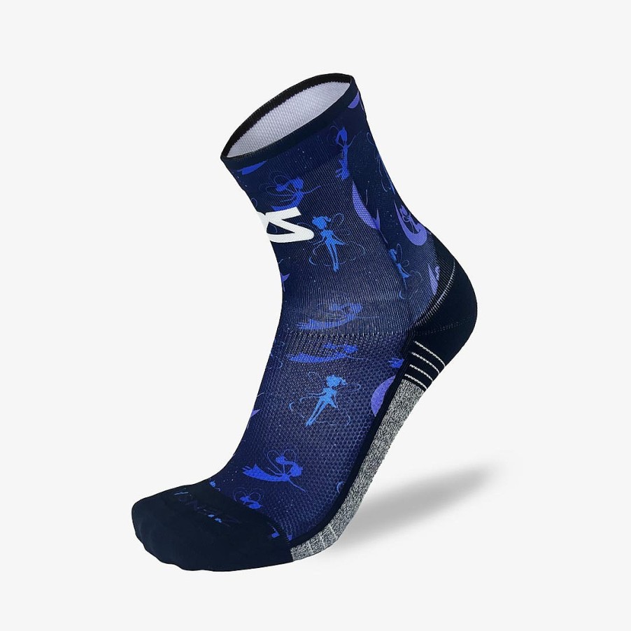 Men Zensah | Fairy Princesses Running Socks (Mini-Crew) Navy