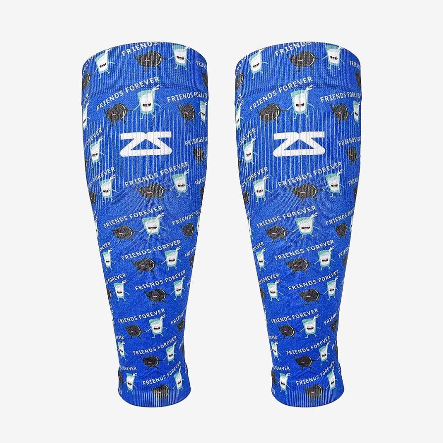 Limited Edition Zensah | Cookie Sandwiches & Milk Compression Leg Sleeves Blue