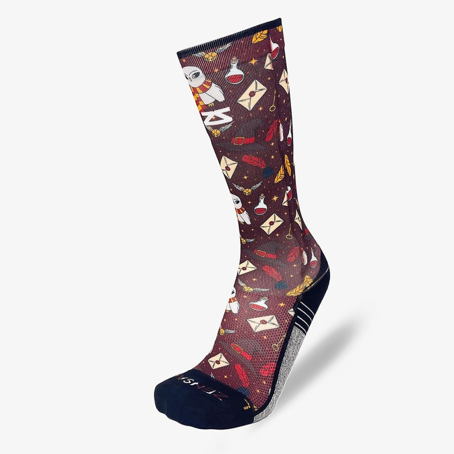 Limited Edition Zensah | Wizard Harry Vibes Compression Socks (Knee-High) Brown