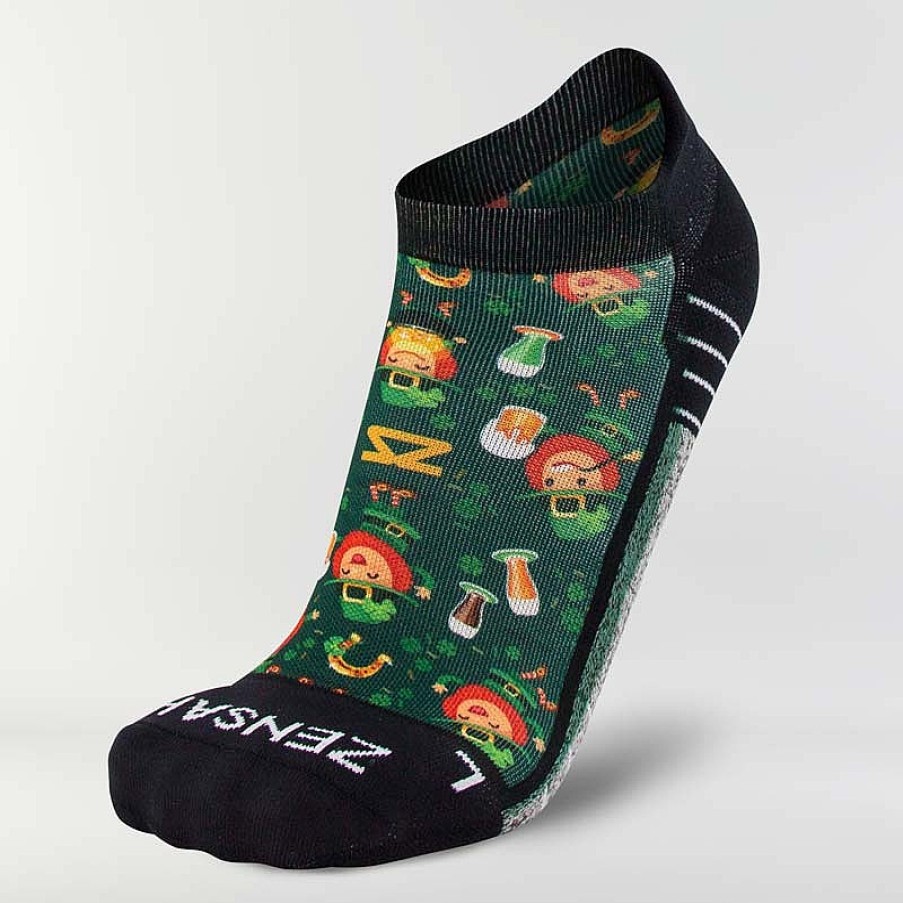 Men Zensah | Happy Leprechauns Running Socks (No Show)