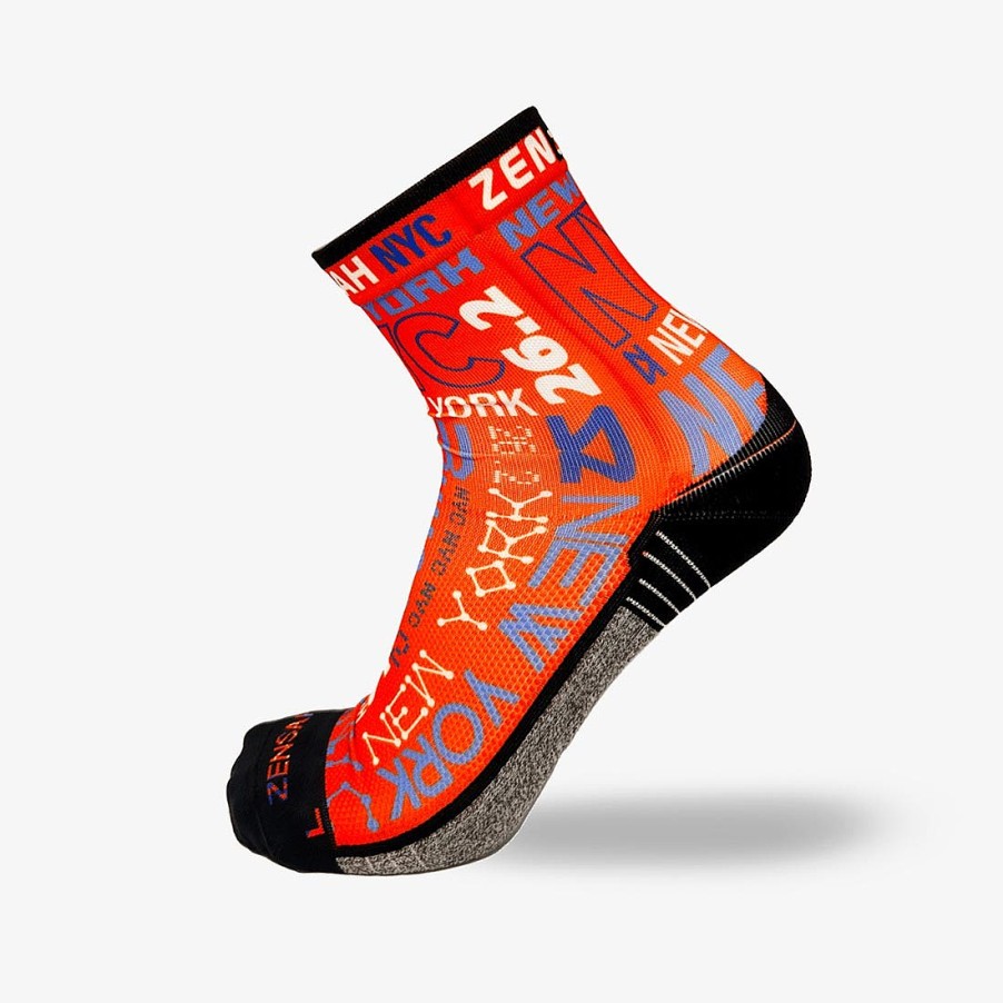 Limited Edition Zensah | Busy New York Socks (Mini-Crew) Russet Orange