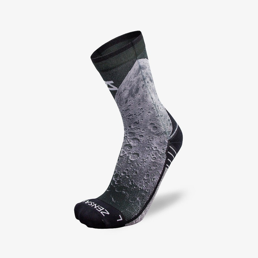 Limited Edition Zensah | Moon Socks (Mini-Crew) Black