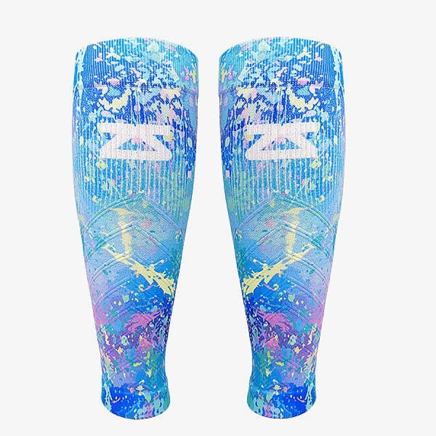 Men Zensah | Color Splatter Compression Leg Sleeves Blue/Purple