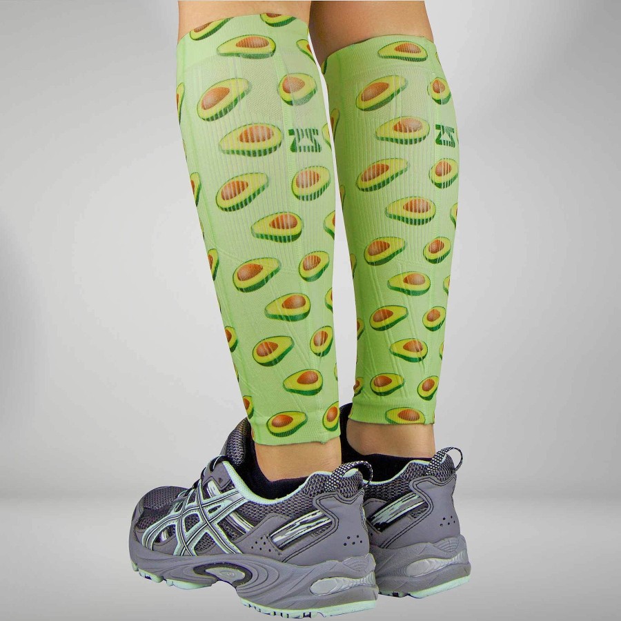 Men Zensah | Avocado Compression Leg Sleeves Lime Green