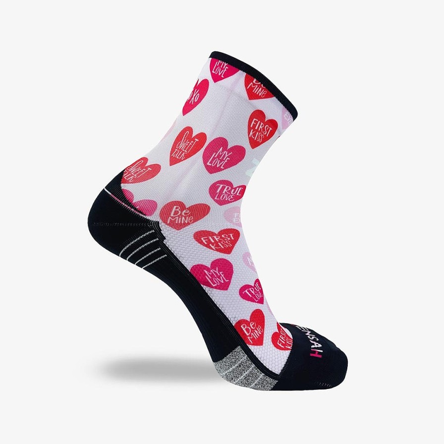 Limited Edition Zensah | Heart Phrases Socks (Mini-Crew) Rosy