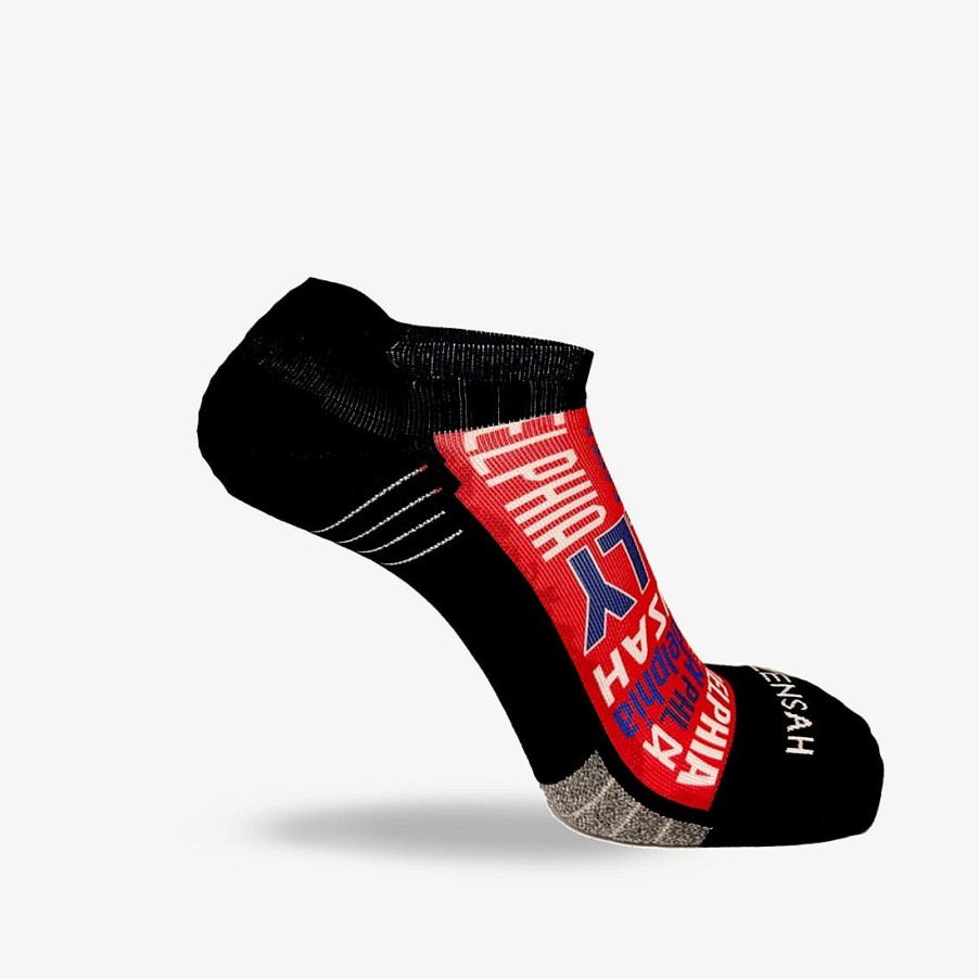 Men Zensah | Busy Philadelphia Running Socks (No Show) Red