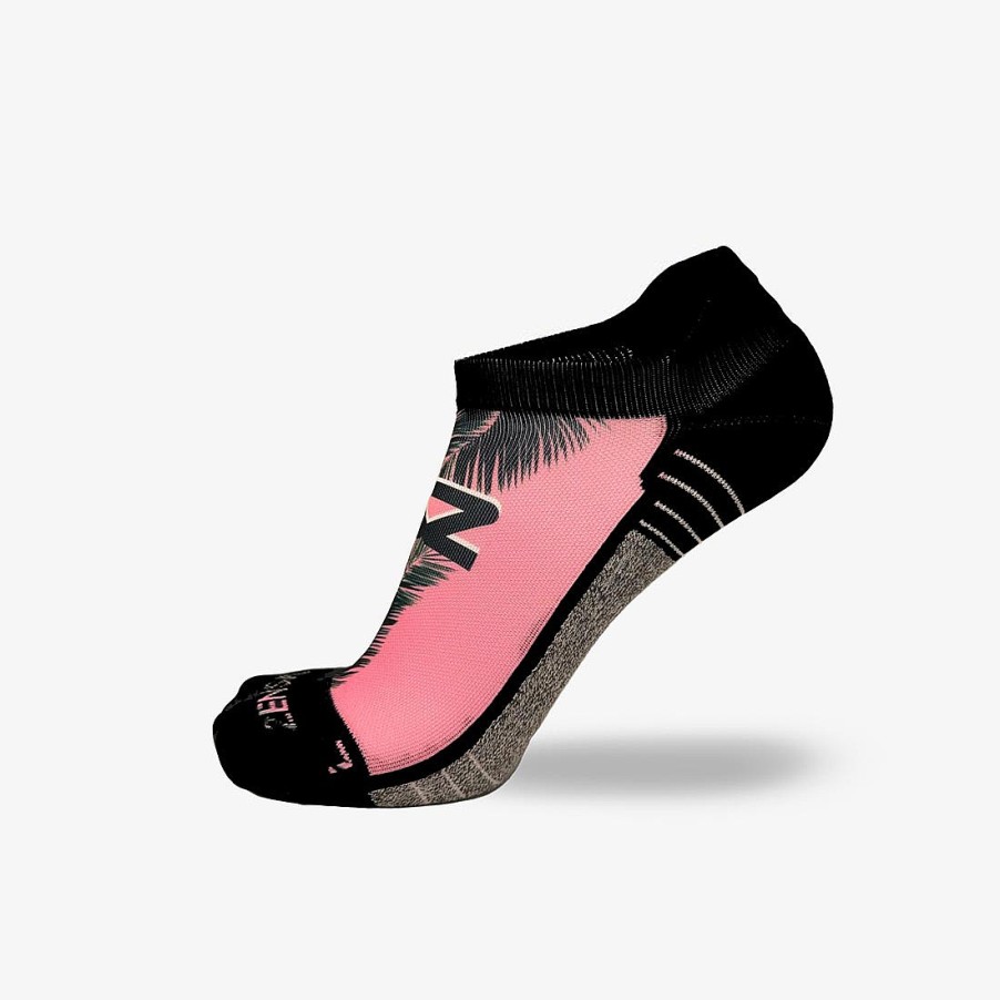 Limited Edition Zensah | Jungle Miami Running Socks (No Show) Rosy