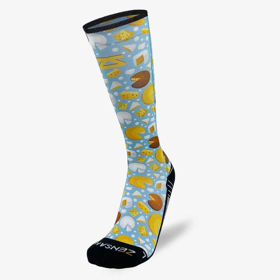 Limited Edition Zensah | Cheese Compression Socks (Knee-High) Sky Blue