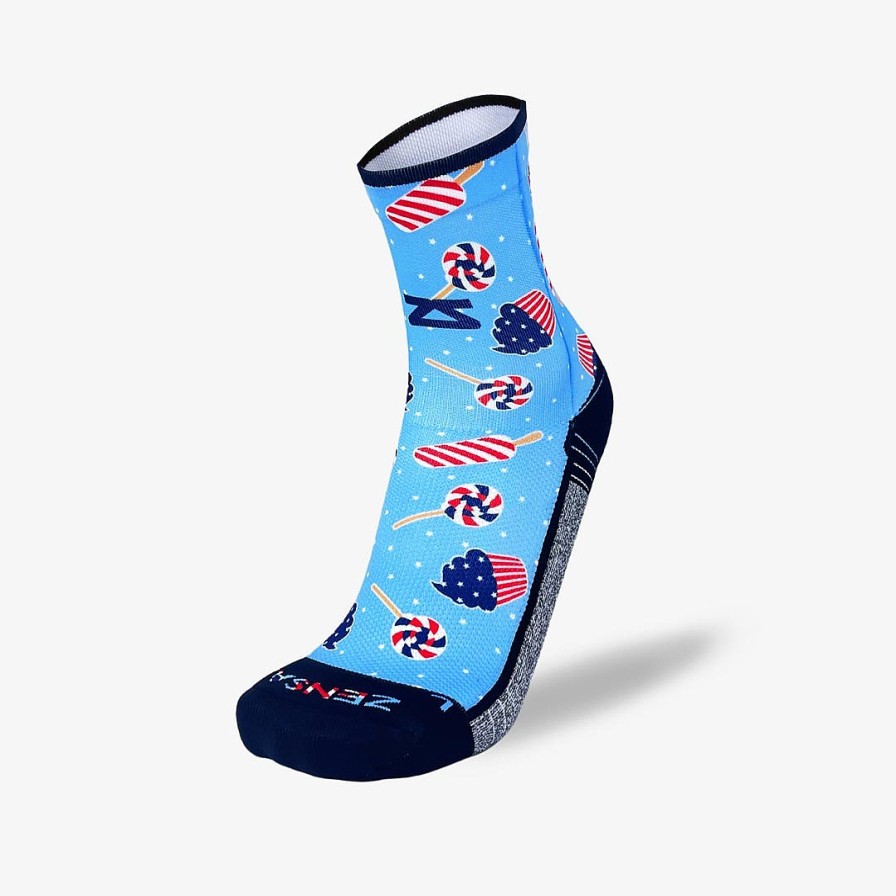 Men Zensah | Usa Candies Socks (Mini-Crew) Sky Blue