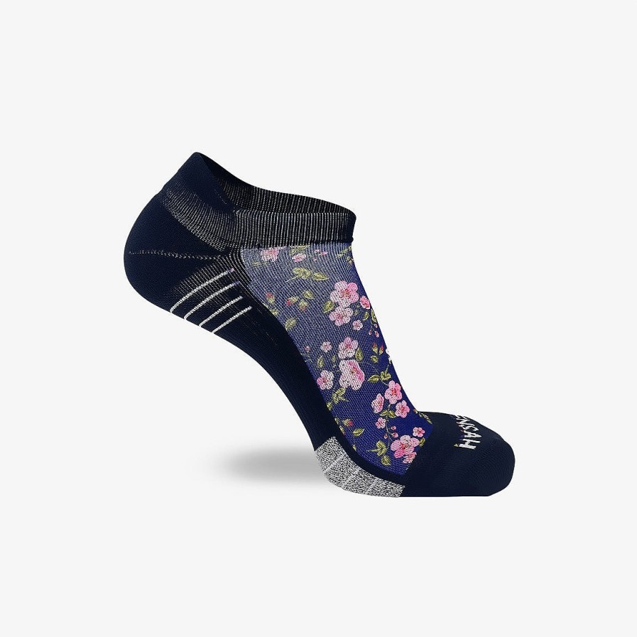 Limited Edition Zensah | Cherry Blossom Running Socks (No Show) Navy