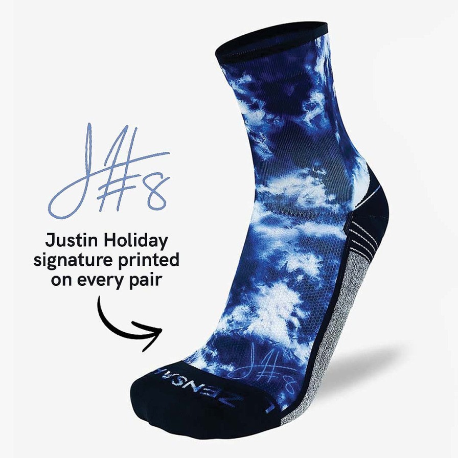 Limited Edition Zensah | Justin Holiday Tie Dye Socks (Mini-Crew) Navy