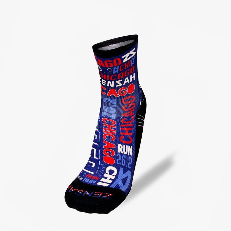 Limited Edition Zensah | Busy Chicago Socks (Mini-Crew) Navy