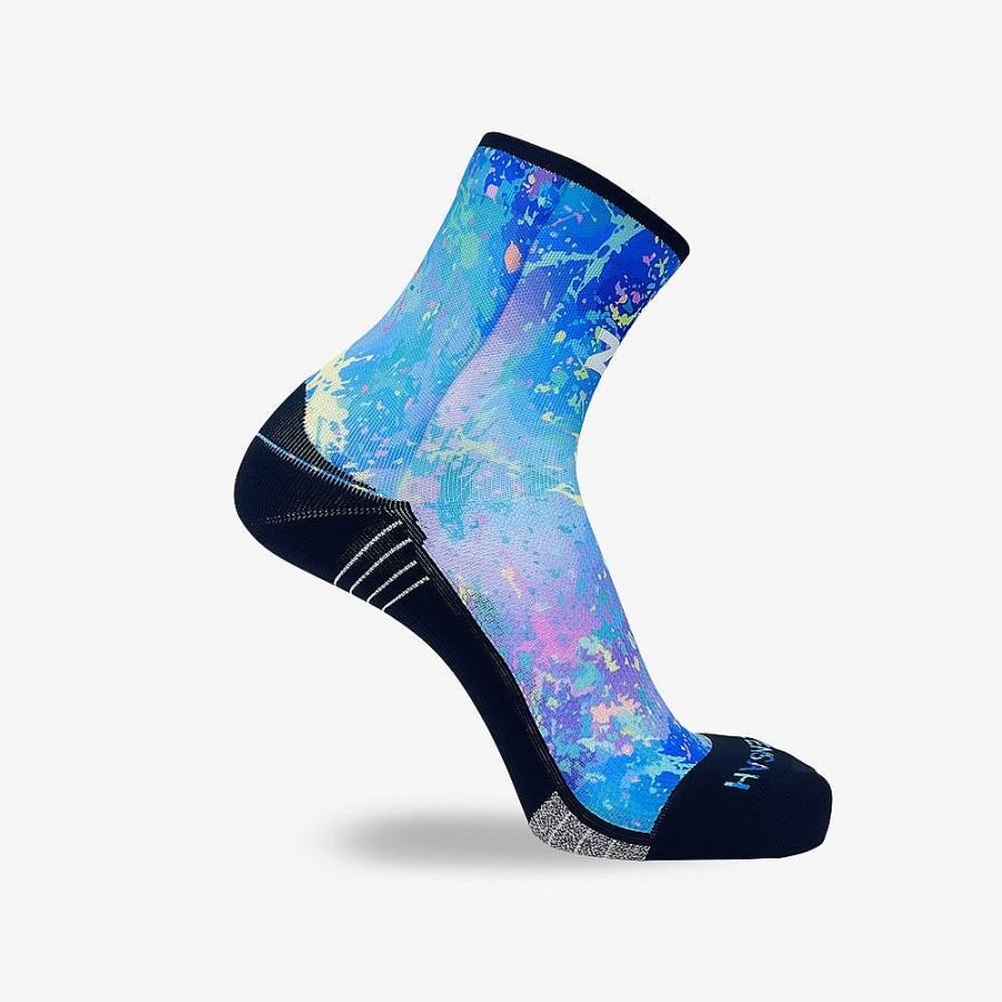 Limited Edition Zensah | Color Splatter Socks (Mini-Crew) Blue/Purple