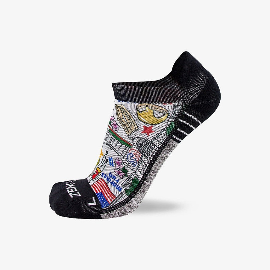 Men Zensah | Dc Doodle Socks (No Show) White