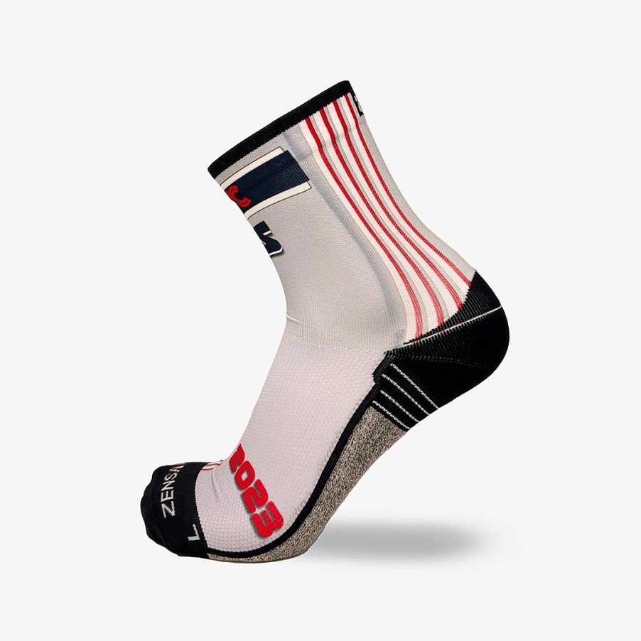 Men Zensah | Old School New York Socks (Mini-Crew) Light Grey