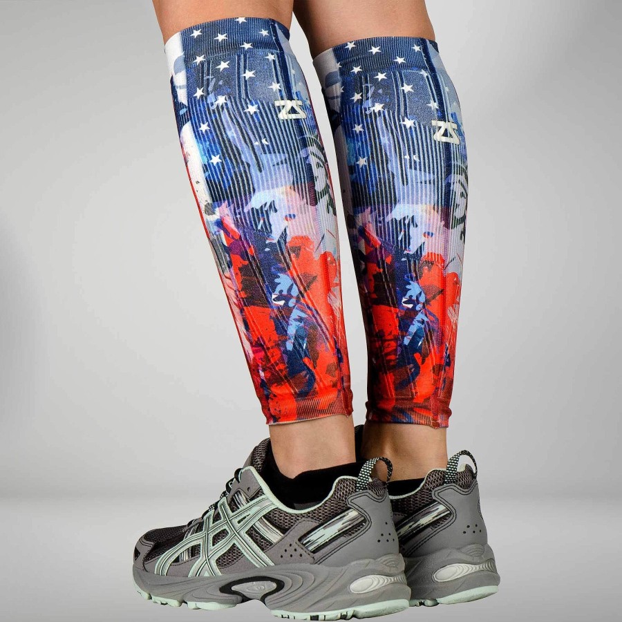 Men Zensah | Usa Compression Leg Sleeves Liberty