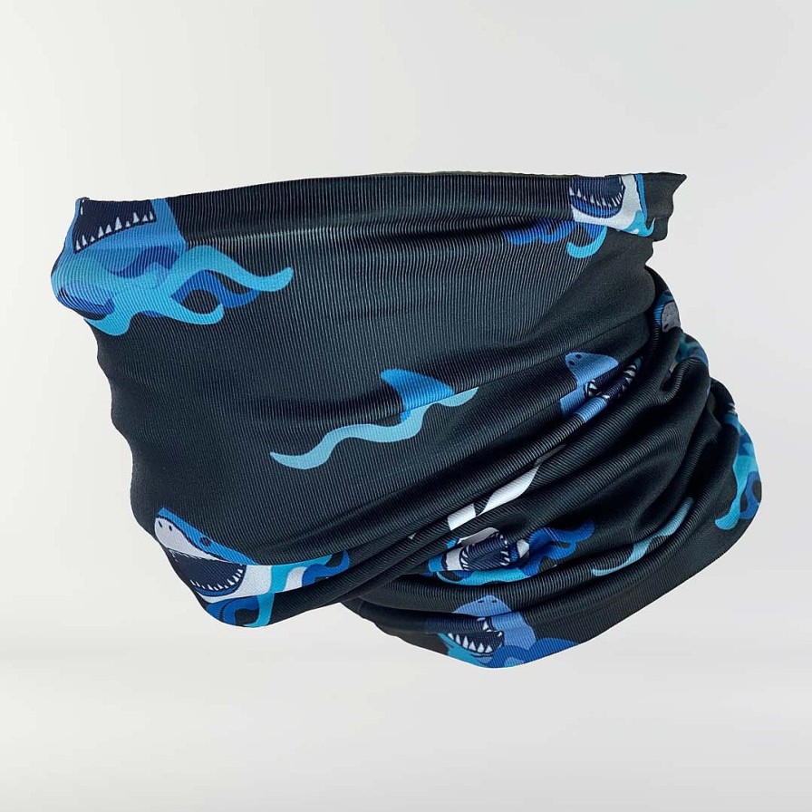 Men Zensah | Sharks Multi-Use Neck Gaiter & Headwear Black