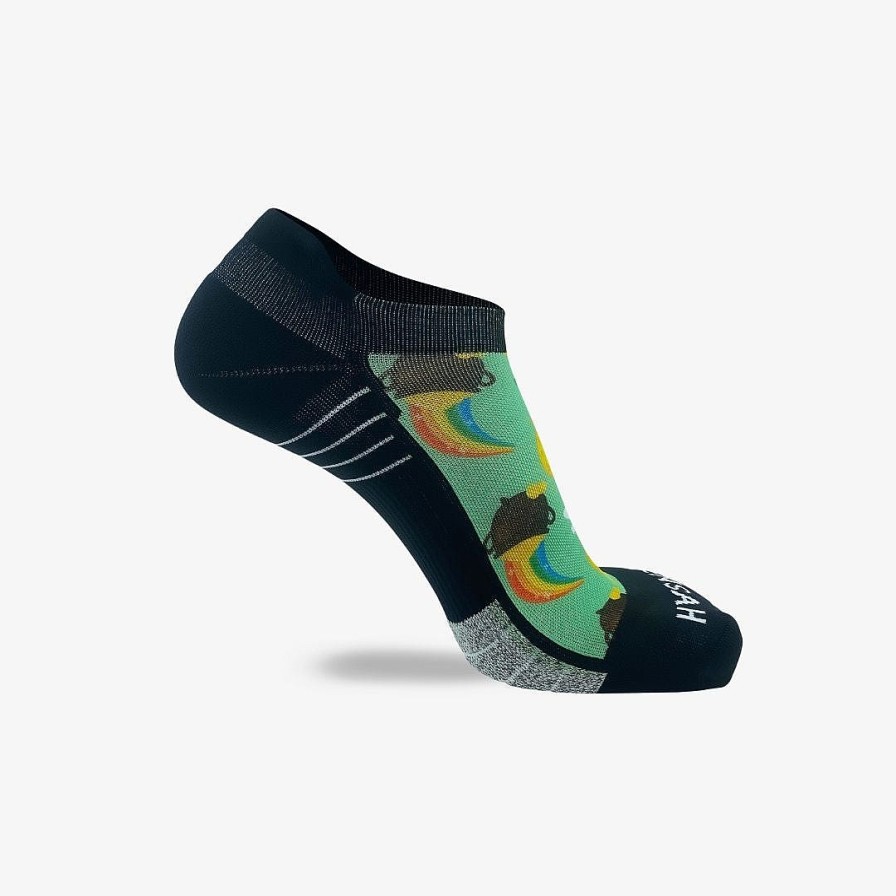 Men Zensah | Lucky St. Patrick'S Running Socks (No Show) Green