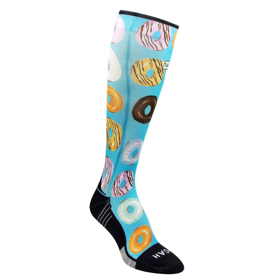 Men Zensah | Donuts Compression Socks (Knee-High) Aqua