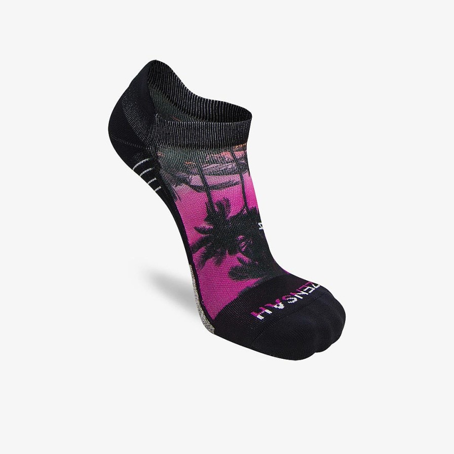 Limited Edition Zensah | Tropical Palm Trees Socks (No Show) Magenta