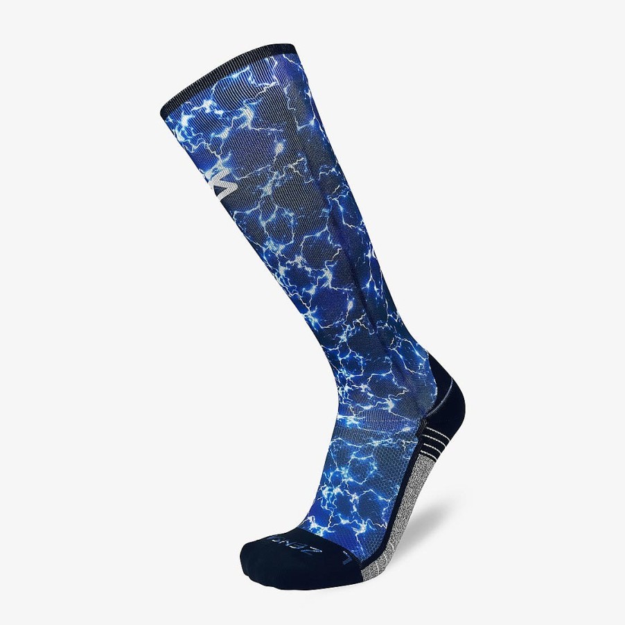 Limited Edition Zensah | Lightning Compression Socks (Knee-High) Navy