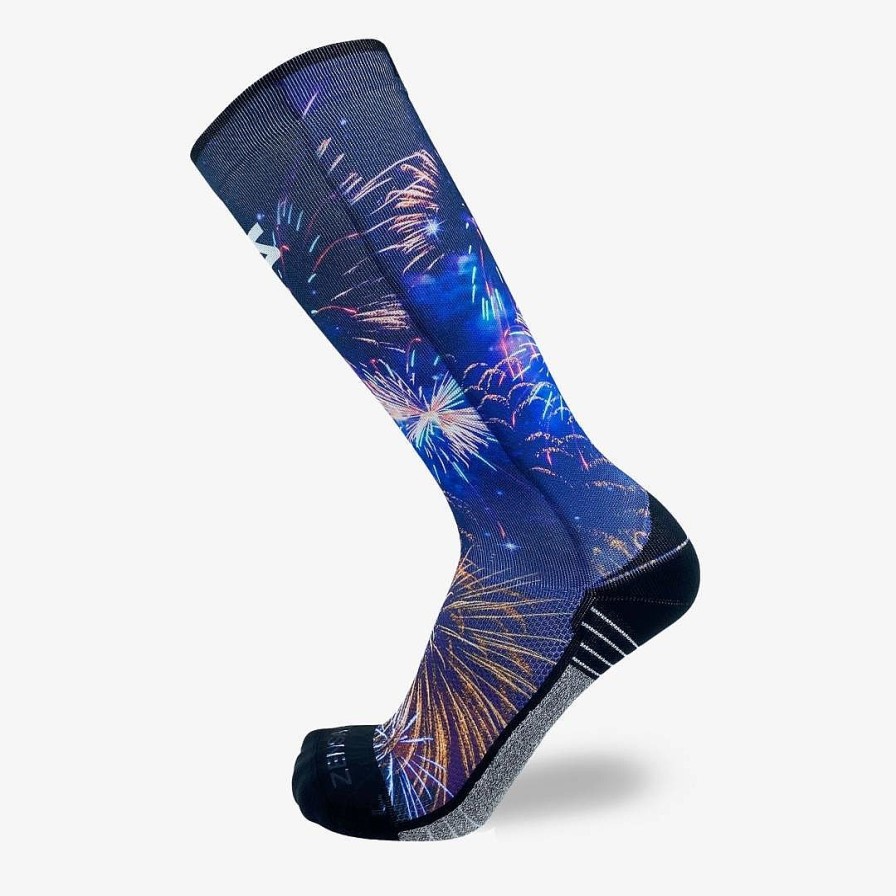 Limited Edition Zensah | Fireworks Compression Socks (Knee-High) Navy