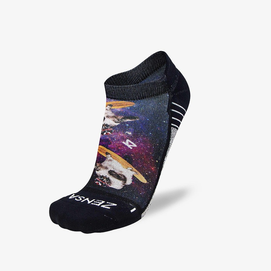 Men Zensah | Space Cats Socks (No Show) Black-Purple