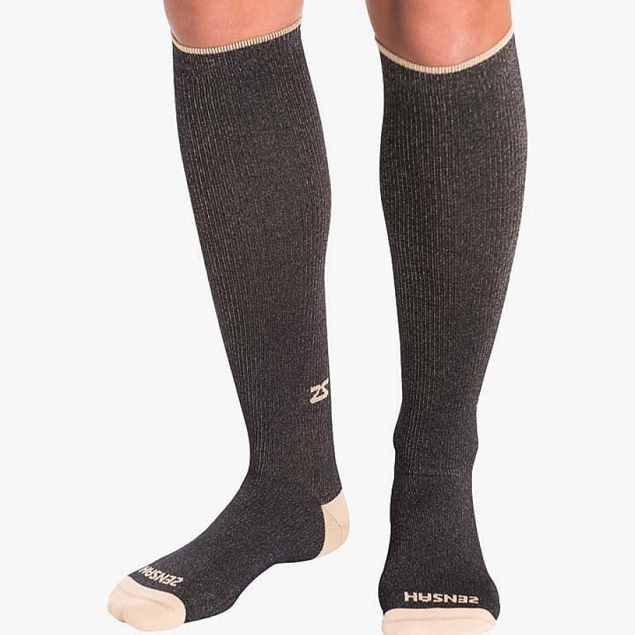 Women Zensah Everyday Socks | Copper Compression Socks Black