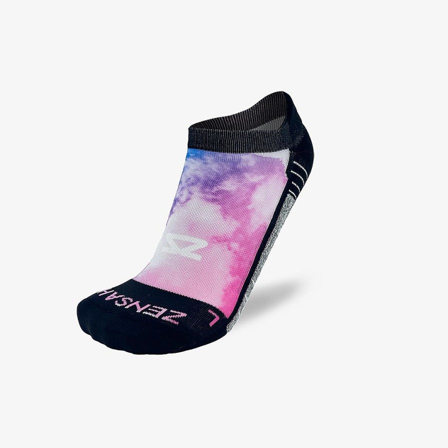 Men Zensah | Colorful Clouds Running Socks (No Show) Blue/Purple