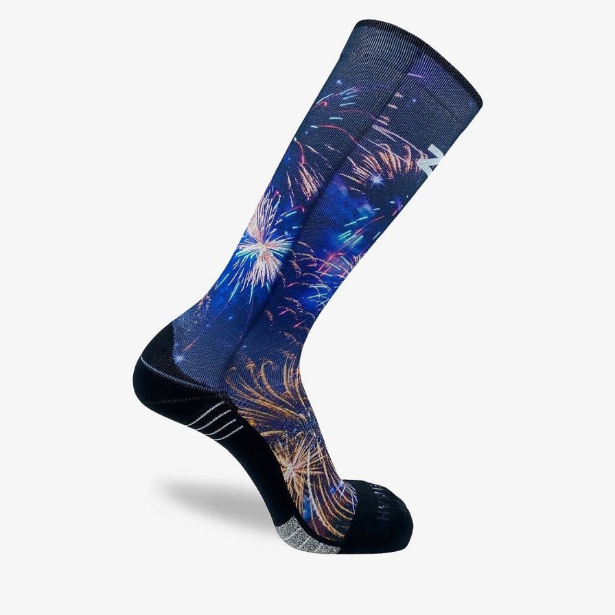 Limited Edition Zensah | Fireworks Compression Socks (Knee-High) Navy