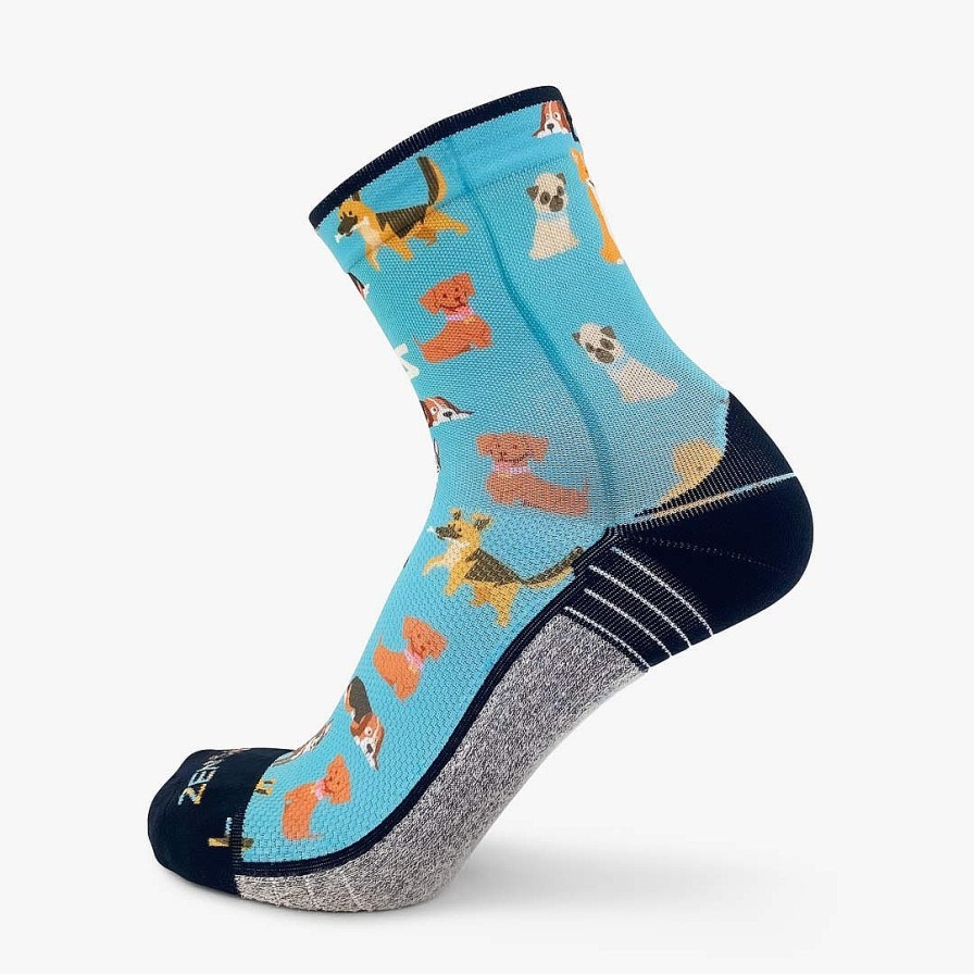 Limited Edition Zensah | Dogs Socks (Mini-Crew) Teal