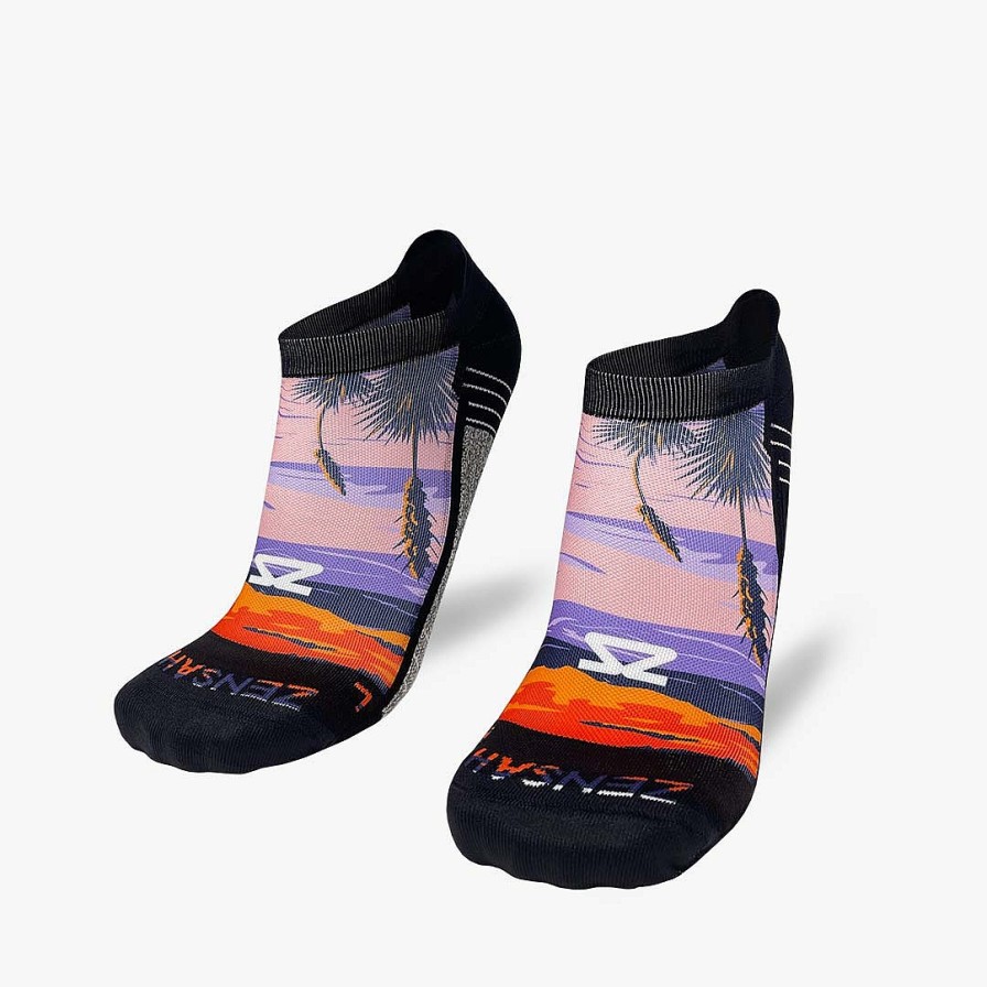 Limited Edition Zensah | Southwest Sands Running Socks (No Show) Orange/Purple