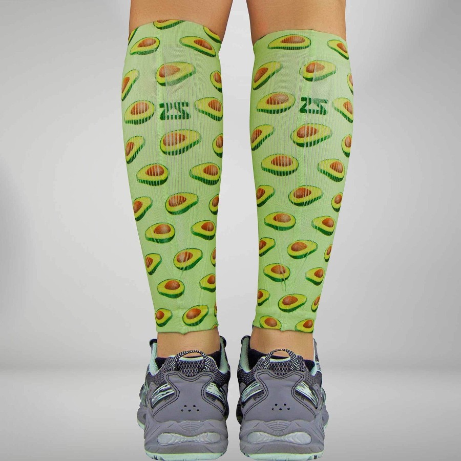 Men Zensah | Avocado Compression Leg Sleeves Lime Green