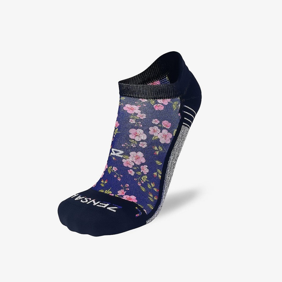 Limited Edition Zensah | Cherry Blossom Running Socks (No Show) Navy